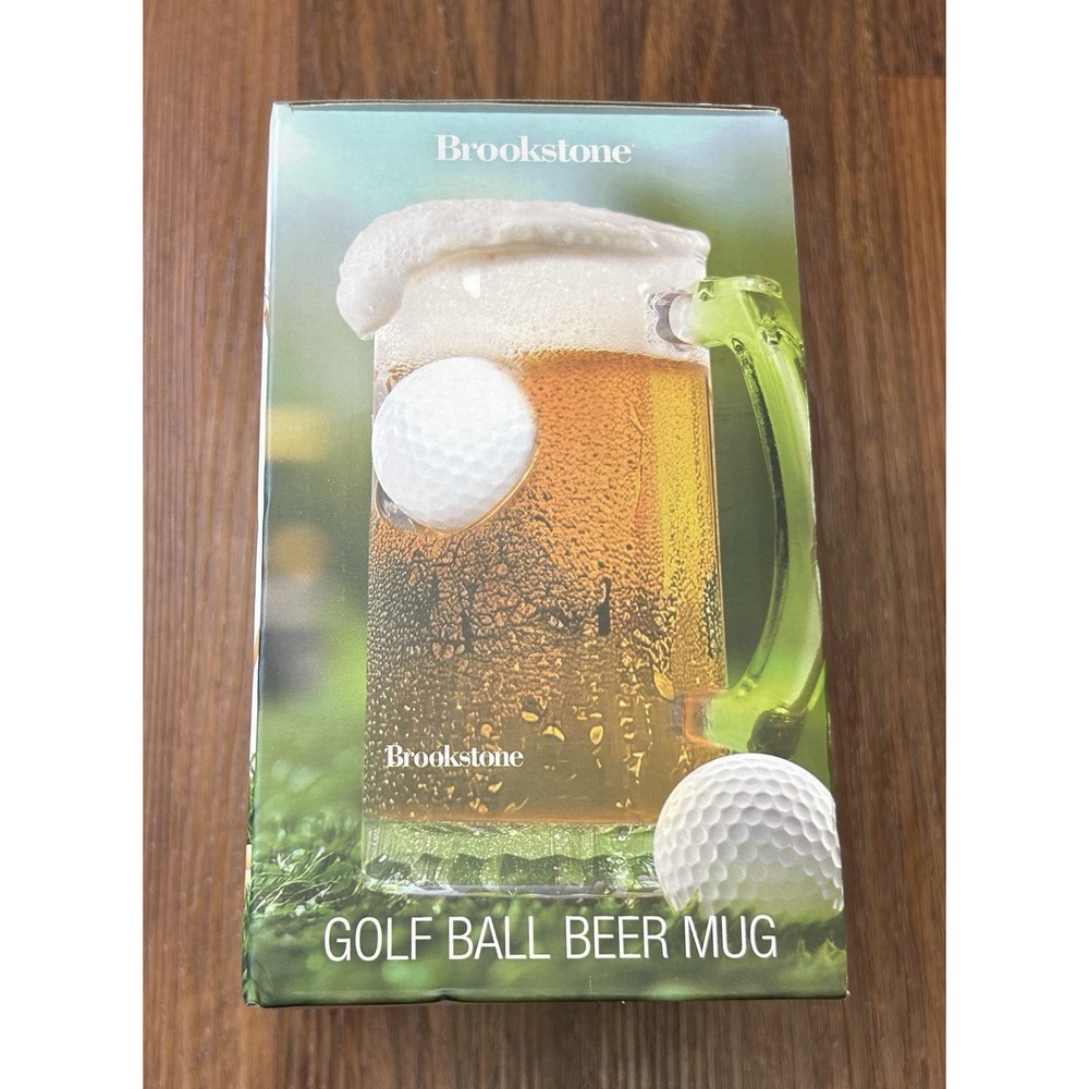 Brand New Brookstone Golf Ball Beer Mug Still Sealed In Box - Picture 2 of 6